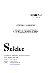 Sefelec RMG500 Notice