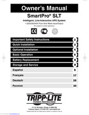 Tripp-Lite SmartPro SLT Serie Manuel Du Propriétaire