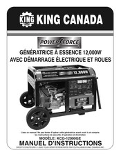 King Canada POWER FORCE KCG-12000GE Manuel D'instructions