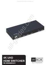 WBOX Technologies 0E-HDMISW4X1 Mode D'emploi
