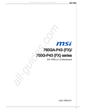 MSI 760GA-P43 Serie Mode D'emploi