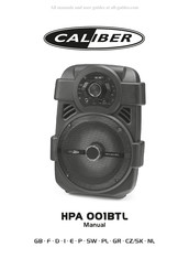 Caliber HPA 001BTL Manuel