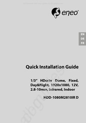 Eneo HDD-1080M2810IRD Guide D'installation Rapide