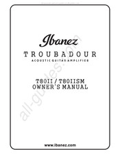 Ibanez TROUBADOUR T80IISM Manuel Du Propriétaire
