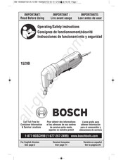 Bosch 1529B Consignes De Fonctionnement/Sécurité