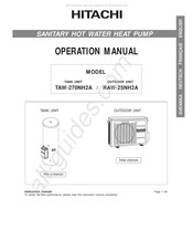 Hitachi TAW-270NH2A Manuel D'instructions