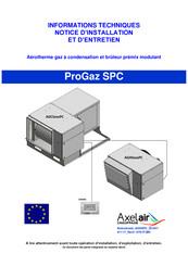 Axelair ProGaz SPC 120 Notice D'installation Et D'entretien