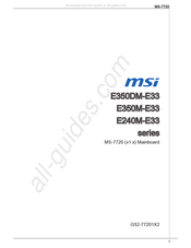 MSI E240M-E33 Serie Mode D'emploi