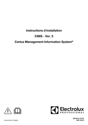 Electrolux Professional CMIS Instructions D'installation