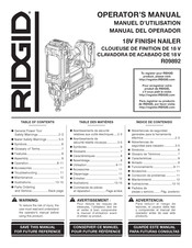 RIDGID R09892 Manuel D'utilisation