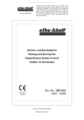 EFBE-SCHOTT SSP 900 Mode D'emploi