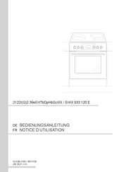 Amica EHIX 933 120 E Notice D'utilisation