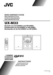 JVC UX-M33 Manuel D'instructions