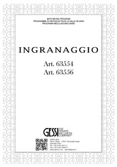 Gessi INGRANAGGIO 63556 Manuel D'installation