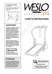 Weslo cadence 1020 Livret D'instructions