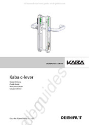 Kaba c-lever Notice Succincte