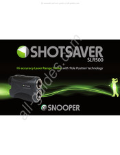 Snooper Shotsaver SLR500 Mode D'emploi