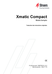 Struers Xmatic Compact Mode D'emploi