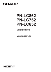Sharp PN-LC752 Mode D'emploi