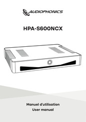 AUDIOPHONICS HPA-S600NCX Manuel D'utilisation