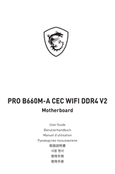 MSI PRO B660M-A CEC WIFI DDR4 V2 Manuel D'utilisation