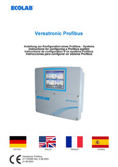 Ecolab Versatronic Profibus Instructions De Configuration