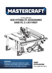 MasterCraft 054-7595-4 Guide D'utilisation