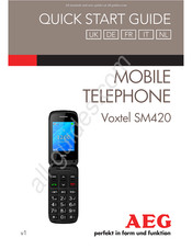 AEG Voxtel SM420 Guide De Démarrage Rapide