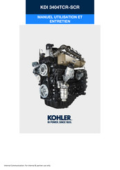 Kohler KDI 3404TCR-SCR Manuel Utilisation