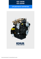 Kohler KDI 1903M Utilisation Et Entretien