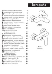 Hansgrohe Metris 31480 Série Mode D'emploi / Instructions De Montage