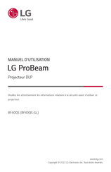 LG ProBeam BF40QS Manuel D'utilisation