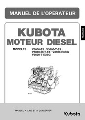 Kubota V3800-DI-T-E3 Manuel De L'opérateur
