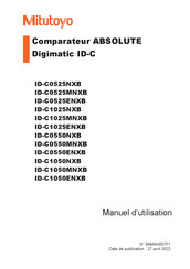Mitutoyo ABSOLUTE Digimatic ID-C1025NXB Manuel D'utilisation