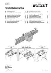 Wolfcraft 6901 000 Traduction De La Notice D'utilisation Originale