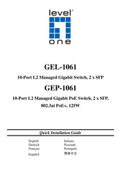 LevelOne GEL-1061 Guide D'installation Rapide
