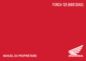 Honda FORZA 125 2022 Manuel Du Propriétaire
