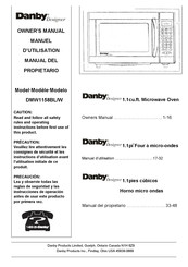 Danby Designer DMW1158BL/W Manuel D'utilisation