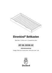 Ehrenkind HBT-BK-200X90-W2 Manuel D'instructions