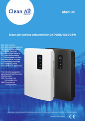 Clean Air Optima CA-703W Manuel