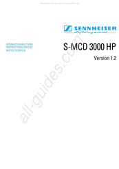 Sennheiser S-MCD 3000 HP Notice D'emploi