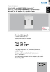 Helios KWL 170 W Notice De Montage Et D'utilisation