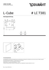 DURAVIT L-Cube LC 7381 Instructions De Montage