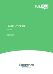 Smartbox Talk Pad 10 Notice