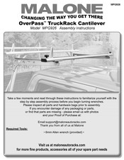 MALONE OverPass TruckRack MPG926 Instructions D'assemblage