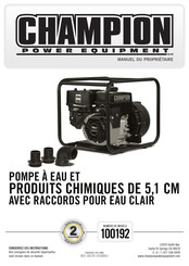 Champion Power Equipment 100192 Manuel Du Propriétaire