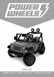 Power Wheels GPW33 Guide De L'utilisateur