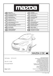 Mazda DF73-V4-701 Instructions De Montage