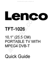 LENCO TFT-1026 Guide Rapide