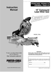 Porter Cable TWINLASER 3700L Manuel D'instructions